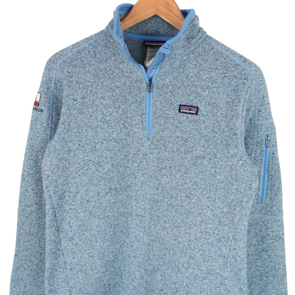 Patagonia Better Sweater 1/4 Zip Fleece Pullover Blue Women's Large Lake Tahoe - Picture 2 of 5
